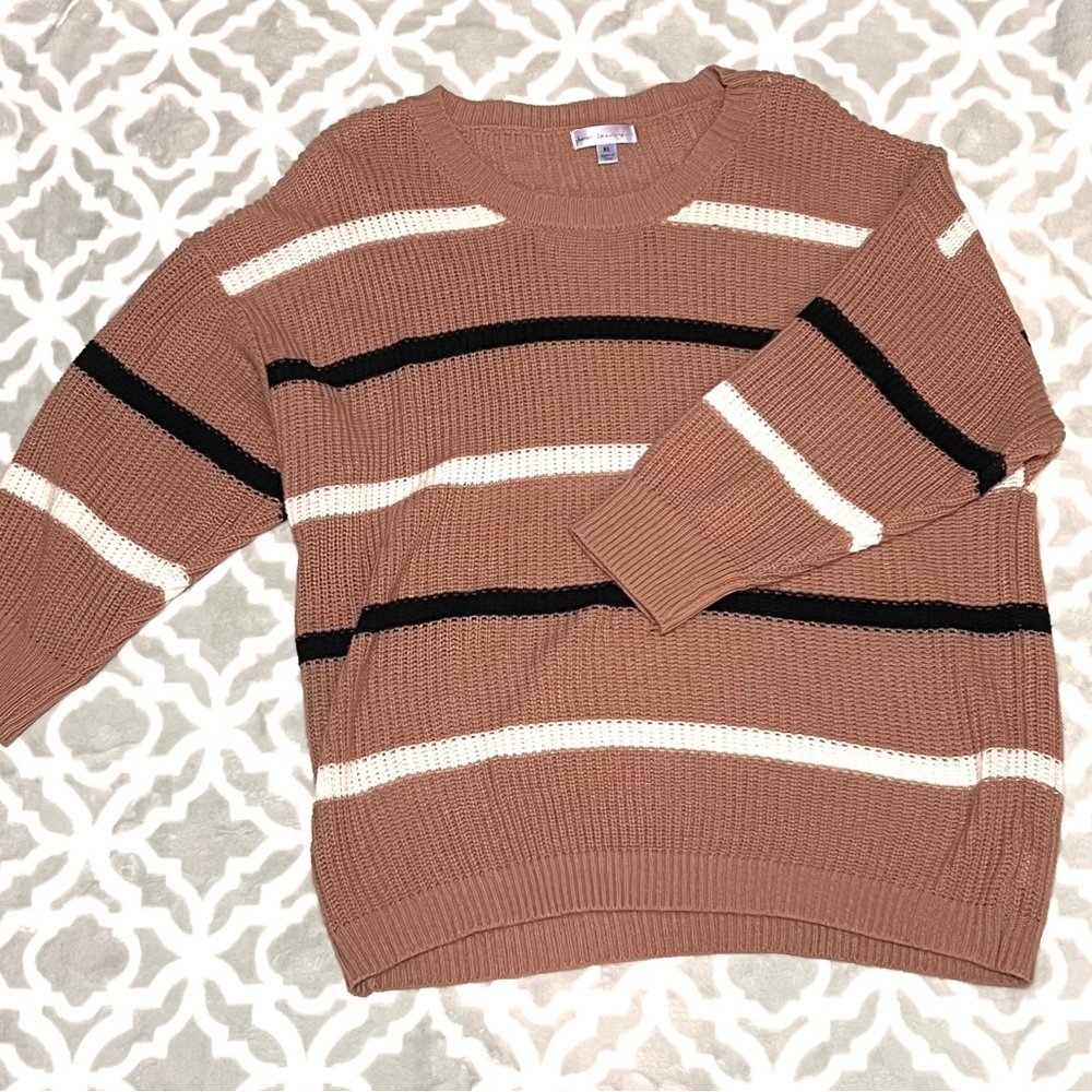 JUNIPER LN MATERNITY Brown Knitted Sweater